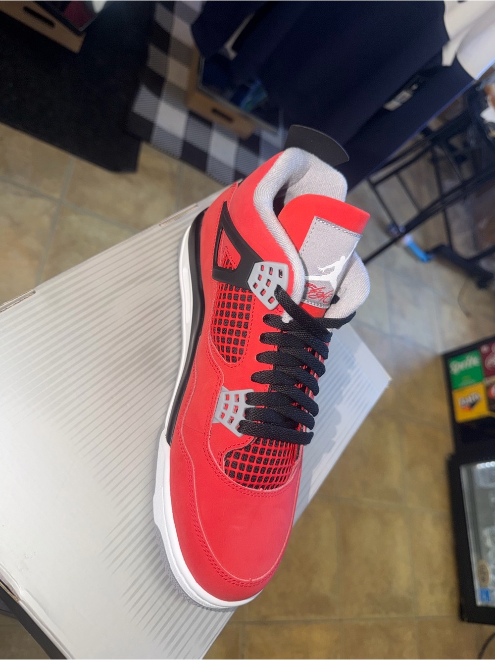 Jordan Red and Black Retro Basketball Sneakers